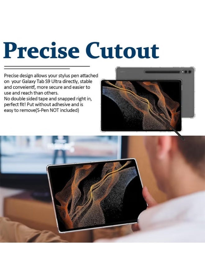 Raxoom Universal Samsung Galaxy Tab S9 Ultra 14.6-inch 2023, shockproof and impact-resistant, plastic protection, lightweight and yellowing resistant, also suitable for S8 Ultra 14.6 universal (transparent) - Image 2